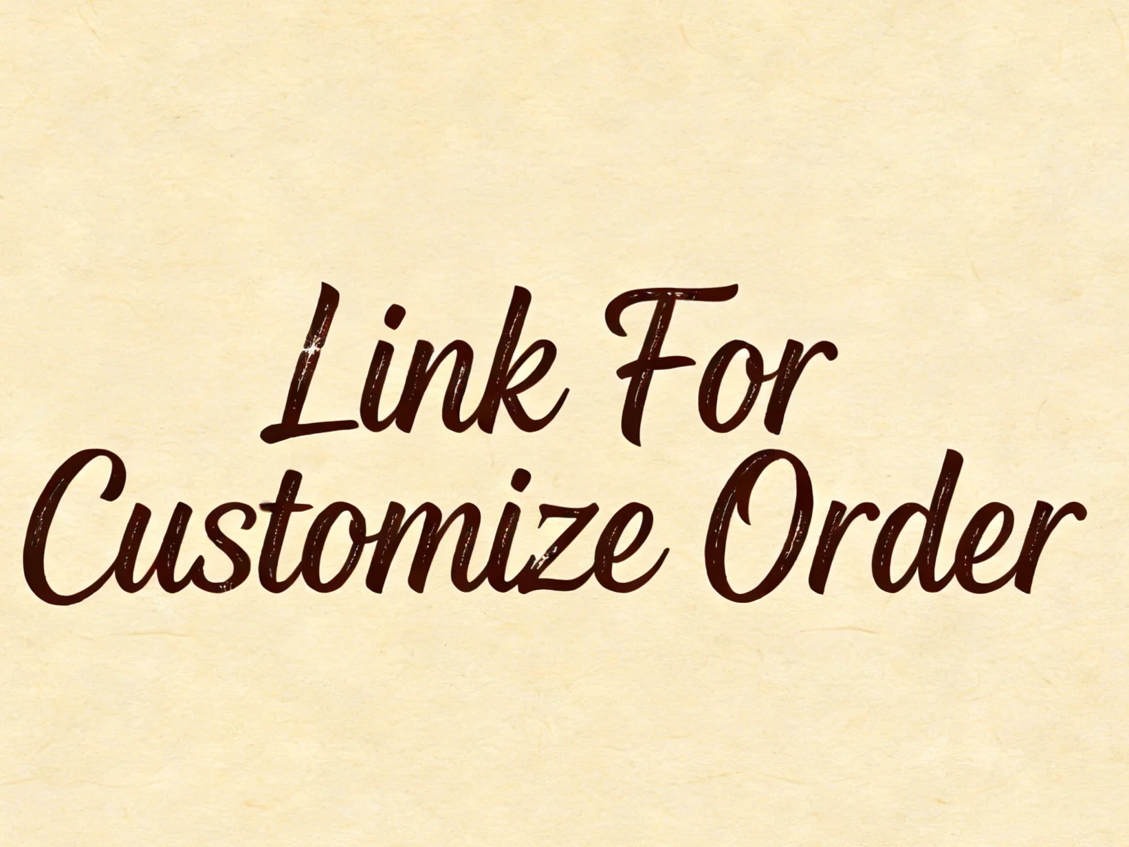 Customize Order Link for