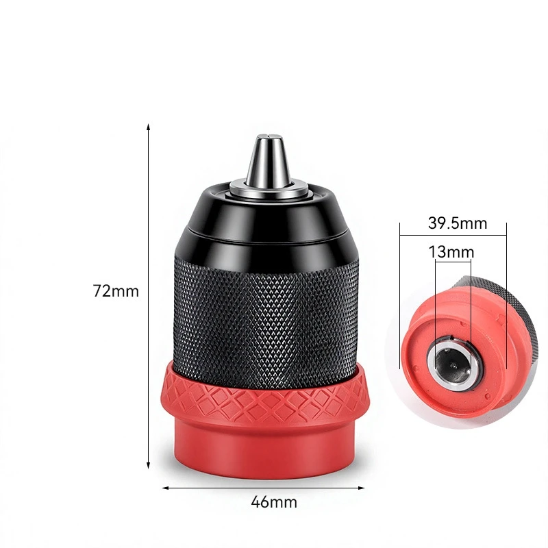Schnellwechsel-Bohreradapter für 6,35-mm-Sechskantbits, kompatibel mit kabelgebundenen und kabellosen Elektrobohrern