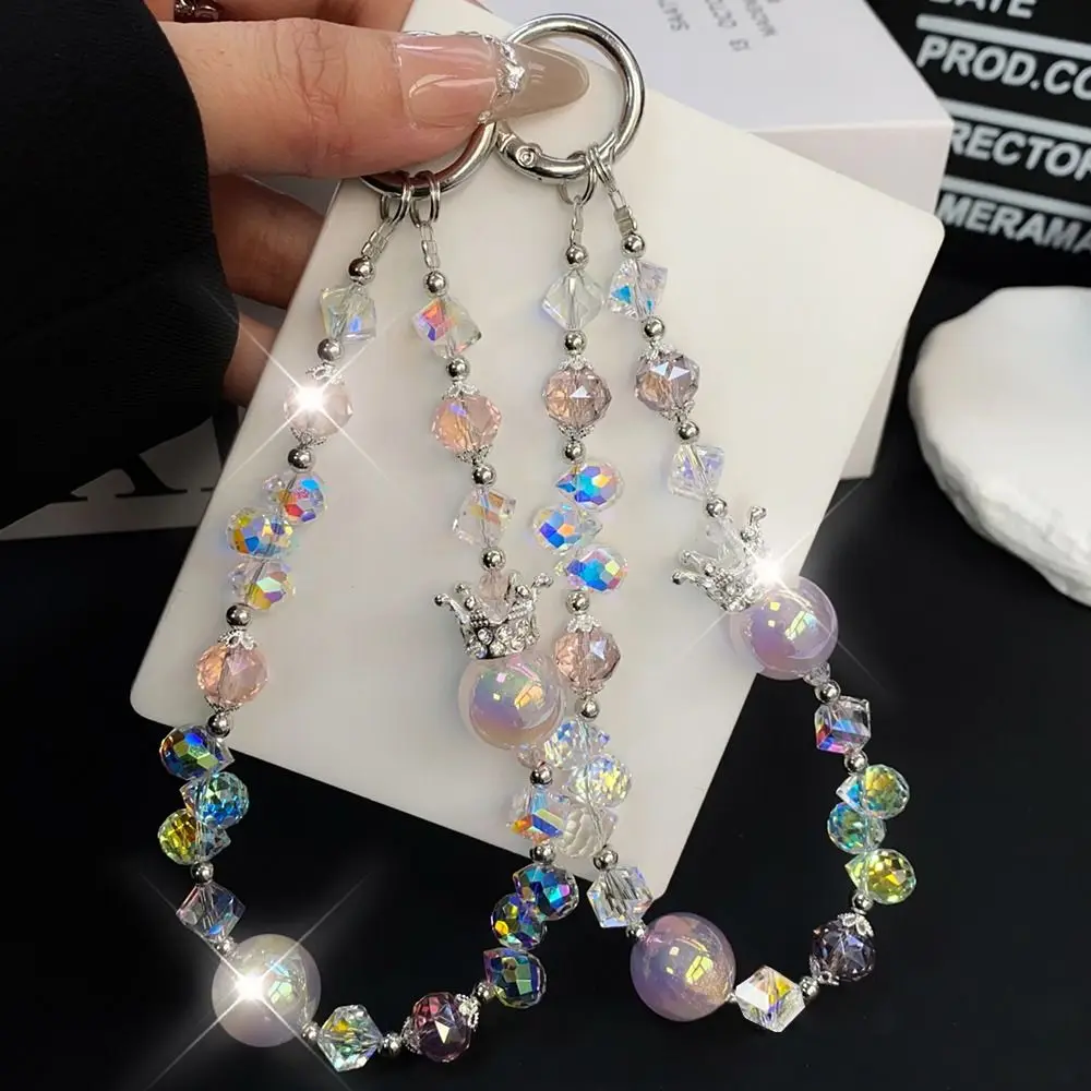 Creative Crystal Mobile Phone Lanyard Strap Anti-Lost Hand-beaded Phone Hand Rope Arts Crafts Wrist Chain