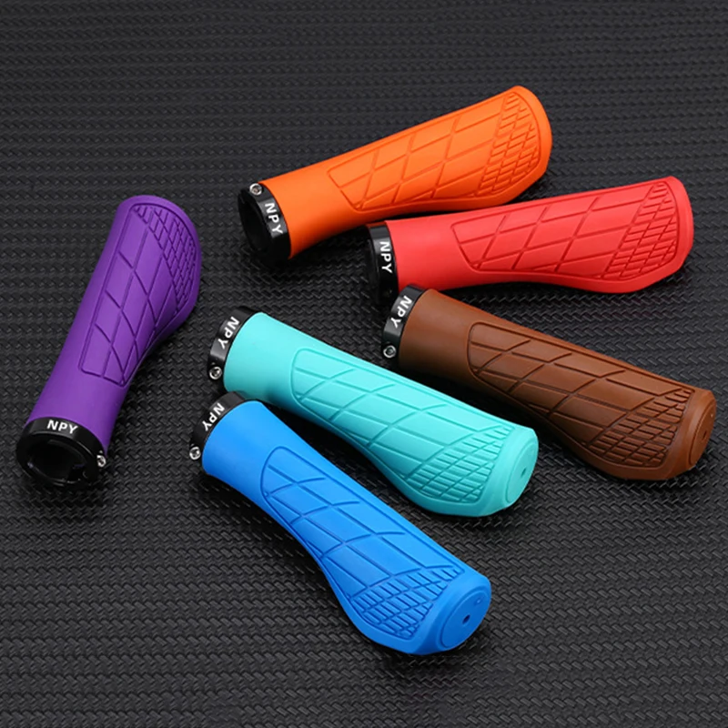 MTB Bicycle Grips Shockproof Bike Handlebar Cover Anti-Slip Lock on Bike Handle Cuffs Ergonomic Cycling Rubber Ball Handle Grips