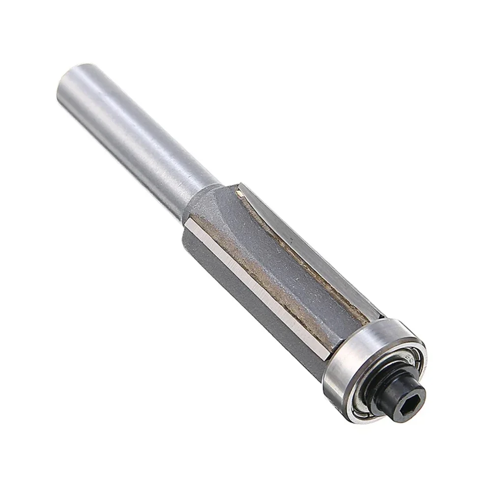 Haste Padrão Flush Guarnição Roteador Bit Rolamento Duplo para Fresa de Madeira Compensada Madeira Macia Lâmina Comprimento 25 mm mm