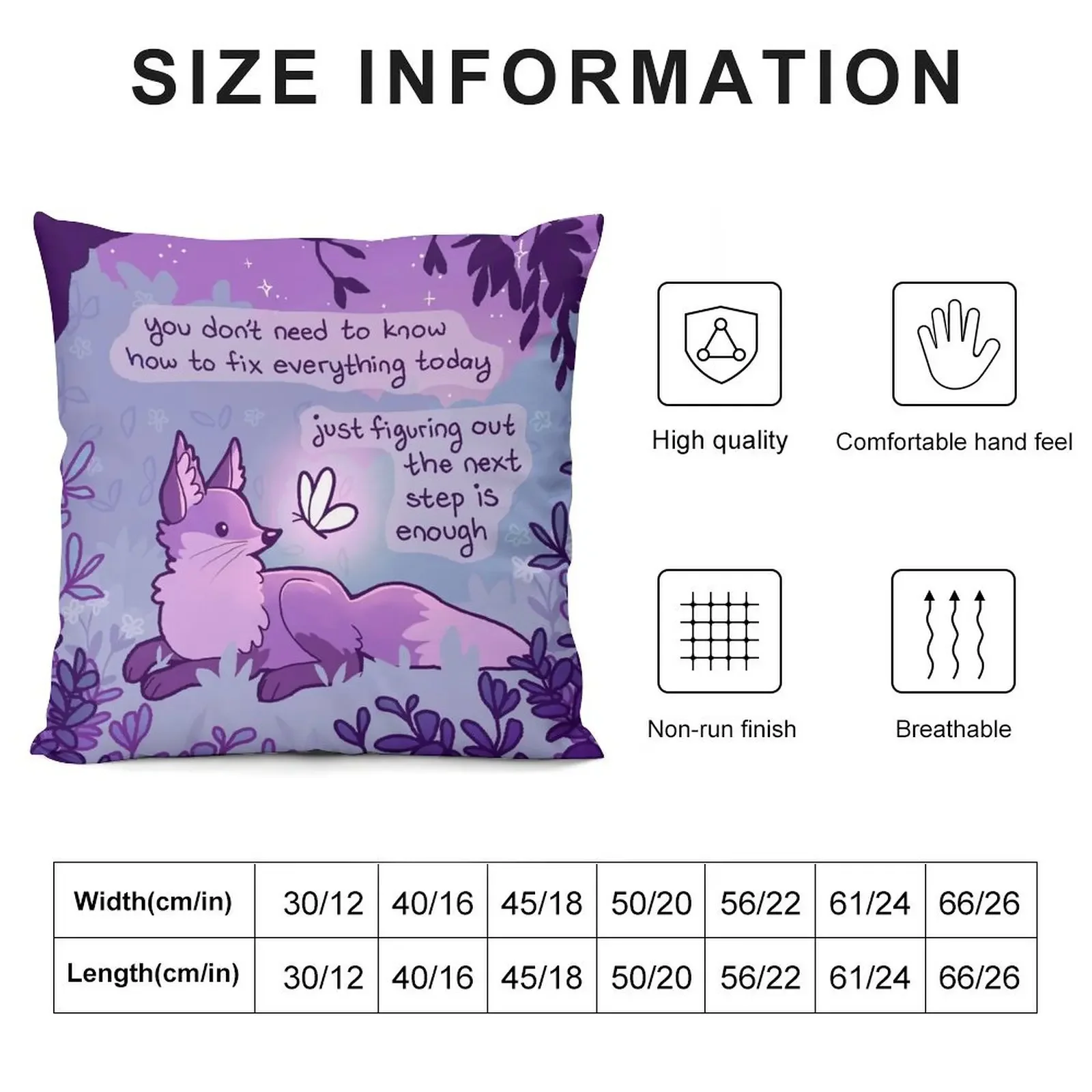 The Next Step Fox and Butterfly Throw Pillow Room decorating items Pillow Decor Pillow Cases Decorative