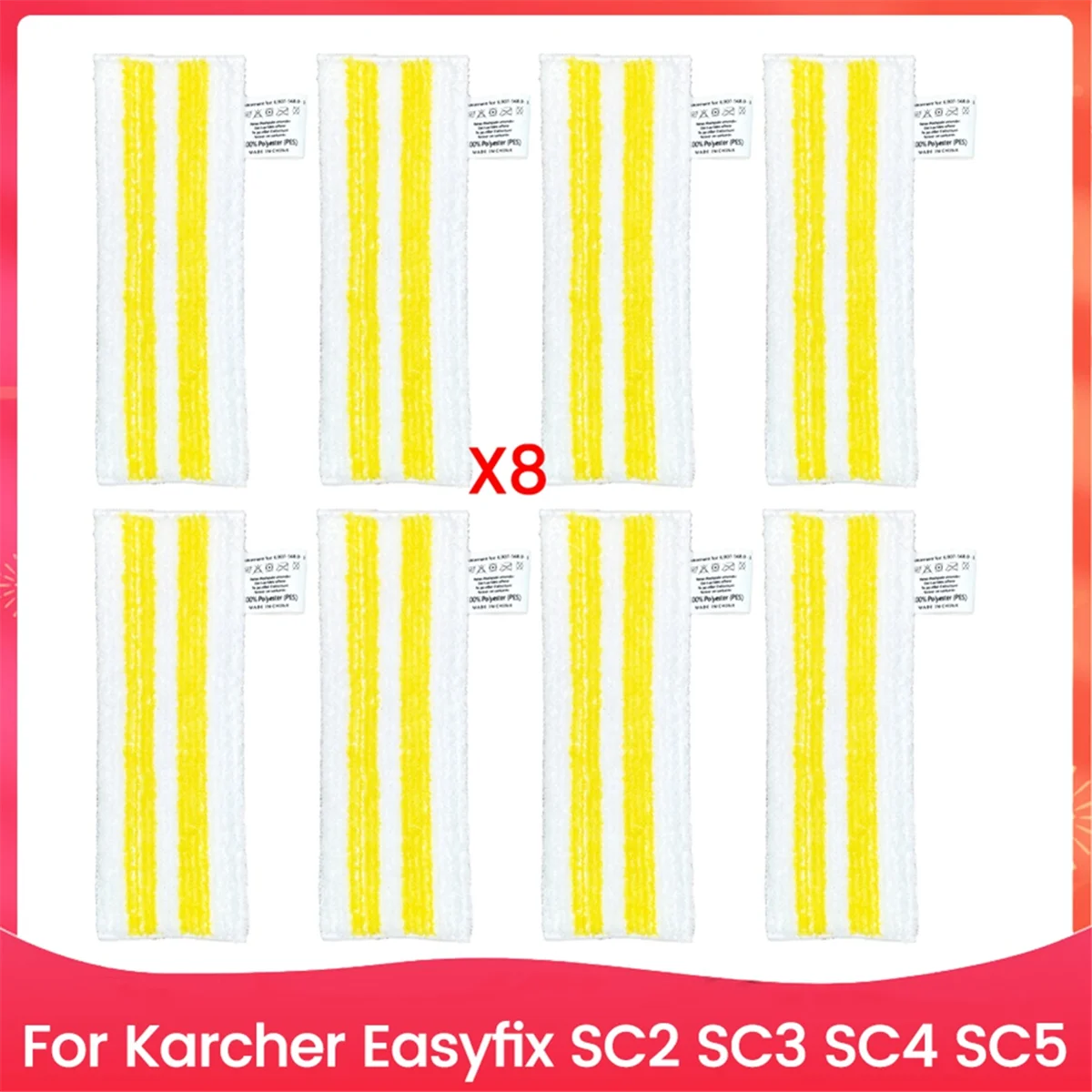 

8 шт. ткань для паровой швабры для Karcher Easyfix SC2 SC3 SC4 SC5, ручной пылесос из микрофибры, тряпки для паровой швабры, запасные части