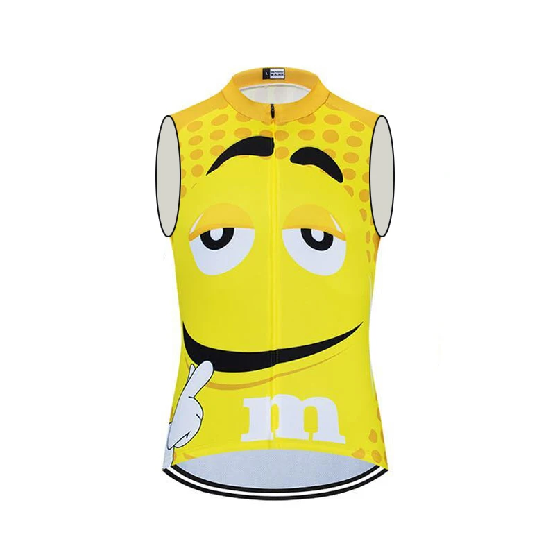 Men\'s Cartoon Style 2023 Summer Windproof Cycling Jersey Vest Bike Sleeveless Lightweight Breathable Vest Bicycle Ropa Ciclismo