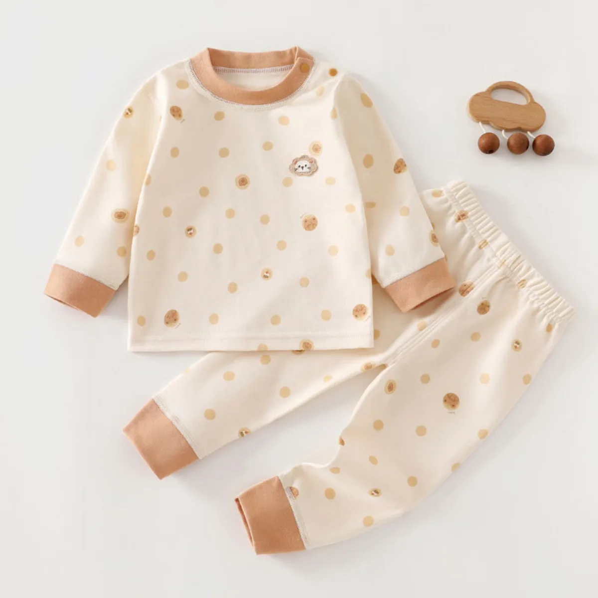 6-24M Baby Boy Girl Spring Fall Comfy 2pcs Set Clothes Newborns Pure Cotton Top & Pants Set Toddler Breathable Casual Outfit
