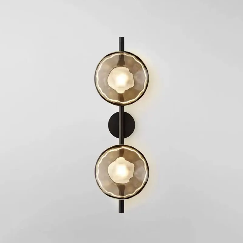 

Postmodern living room glass wall lamp designer model room corridor bedroom hotel entrance Nordic decorative bedside lamp