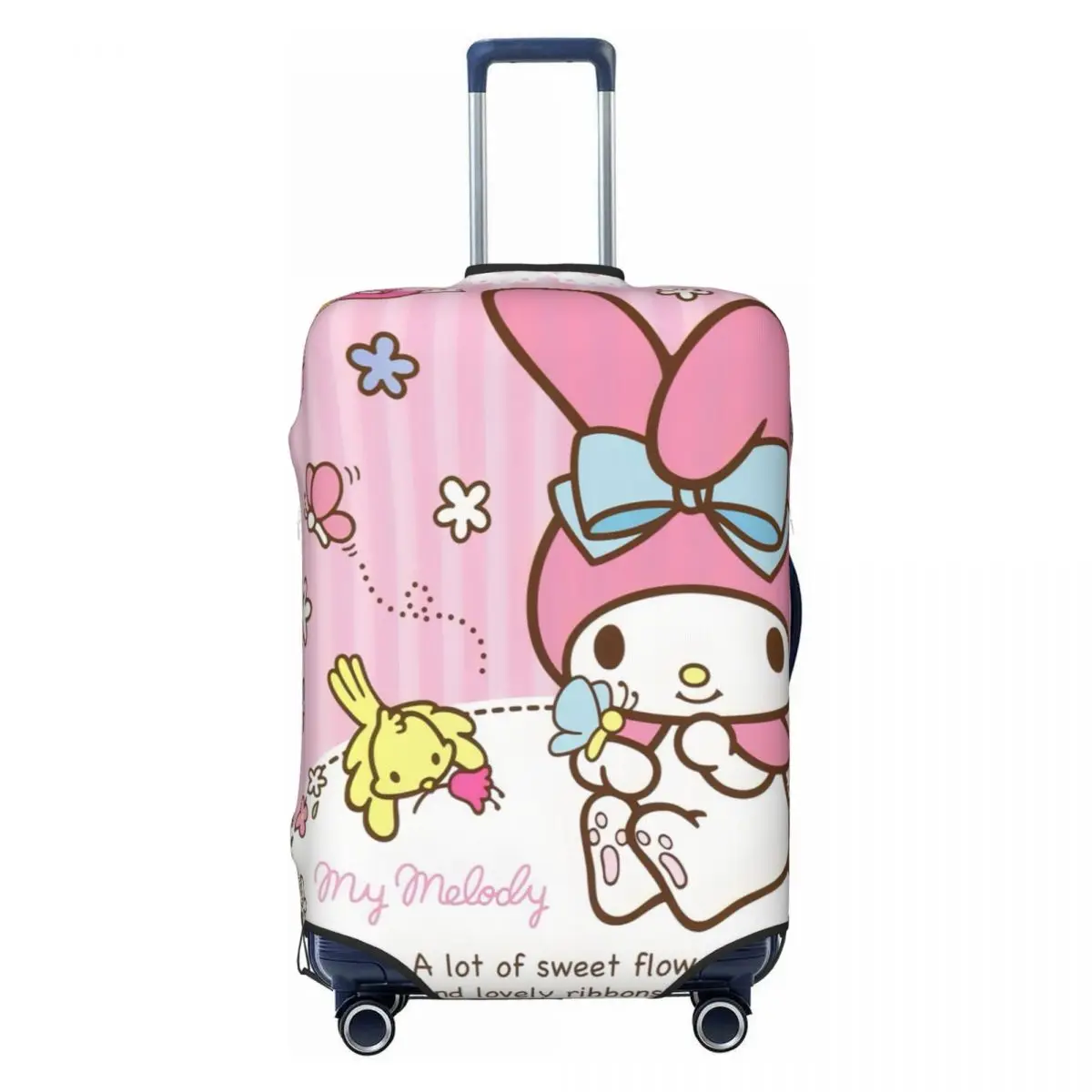 

Anime My Melody Bunny Luggage Cover Elastic Cartoon Travel Suitcase Protective Covers Fits 18-32 Inch