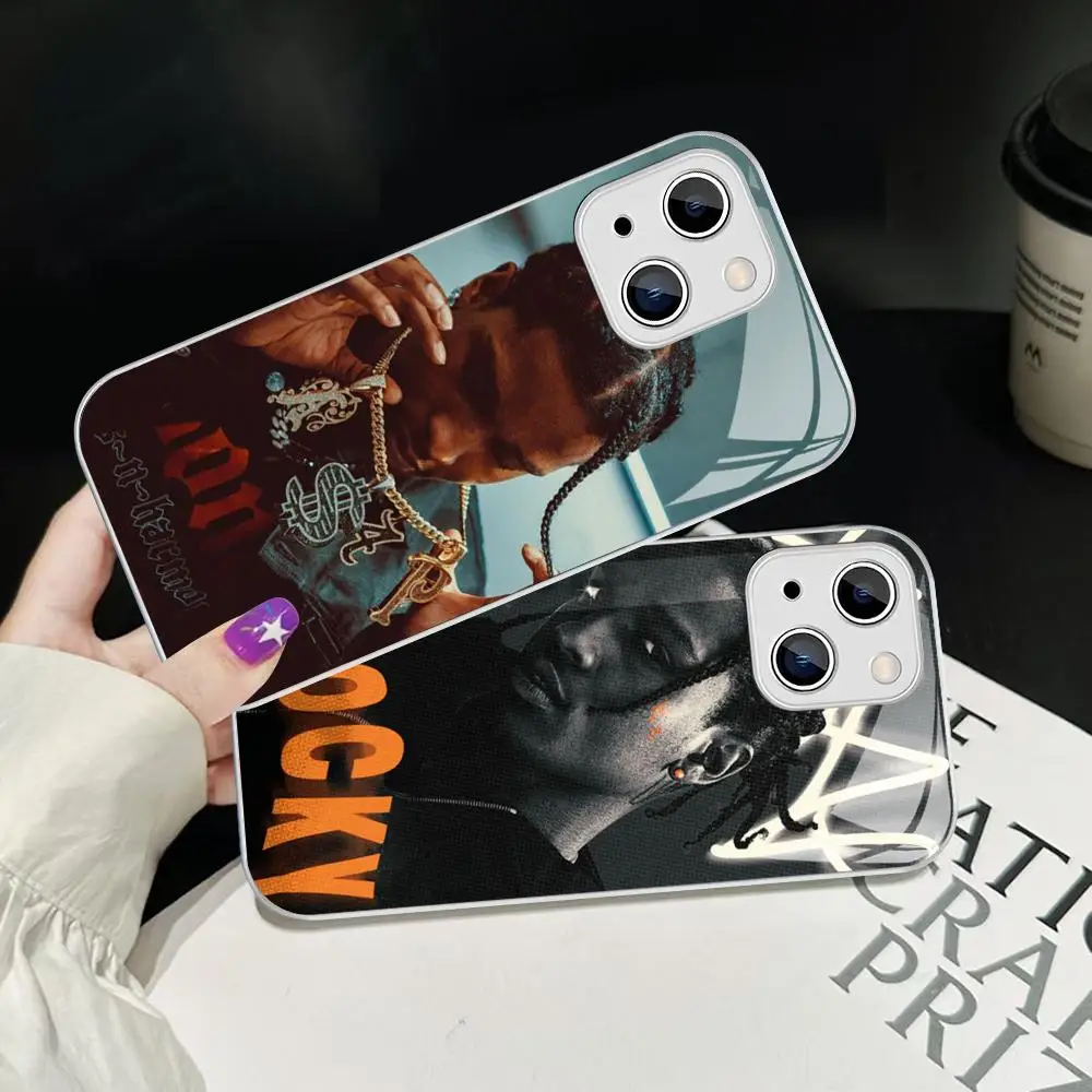 A-Asap Rapper R-Rocky Phone Case Tempered Glass For iphone 14 13 12 11 Pro Mini XS MAX 14Plus X XS XR Cover