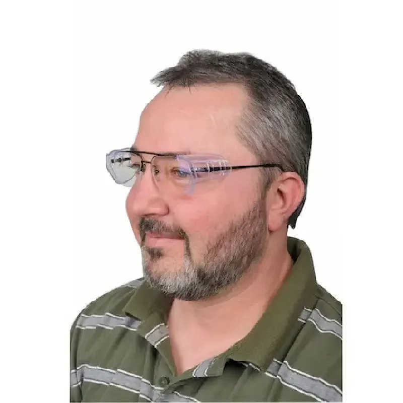 Slip-On Sideshield, For Safety Glasses, Conforming, Plastic, Clear, Universal Fit, 1 Pair