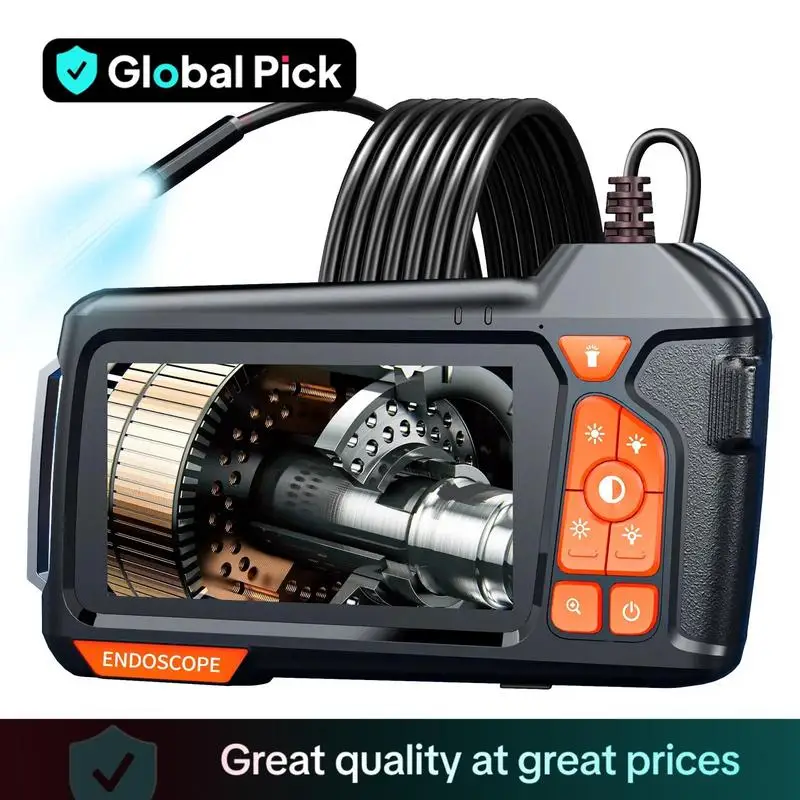 

Industrial Endoscope Borescope Camera with Light, 4.3 Inch Screen HD Digital Snake Camera, Waterproof Sewer Inspection Camera