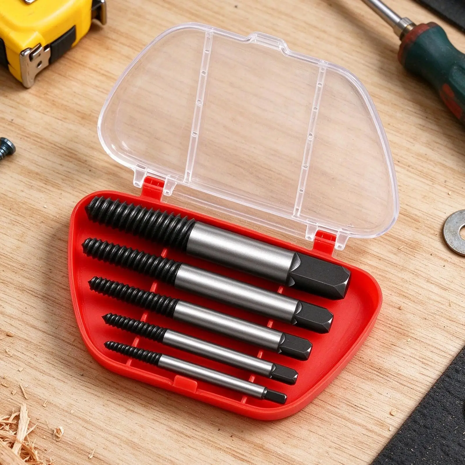 Screw Extractor Set 5 Piece Damaged Broken Nut Stud Bolt Tool Broken Screw Extractor Set For Men Work Home Fathers Repair