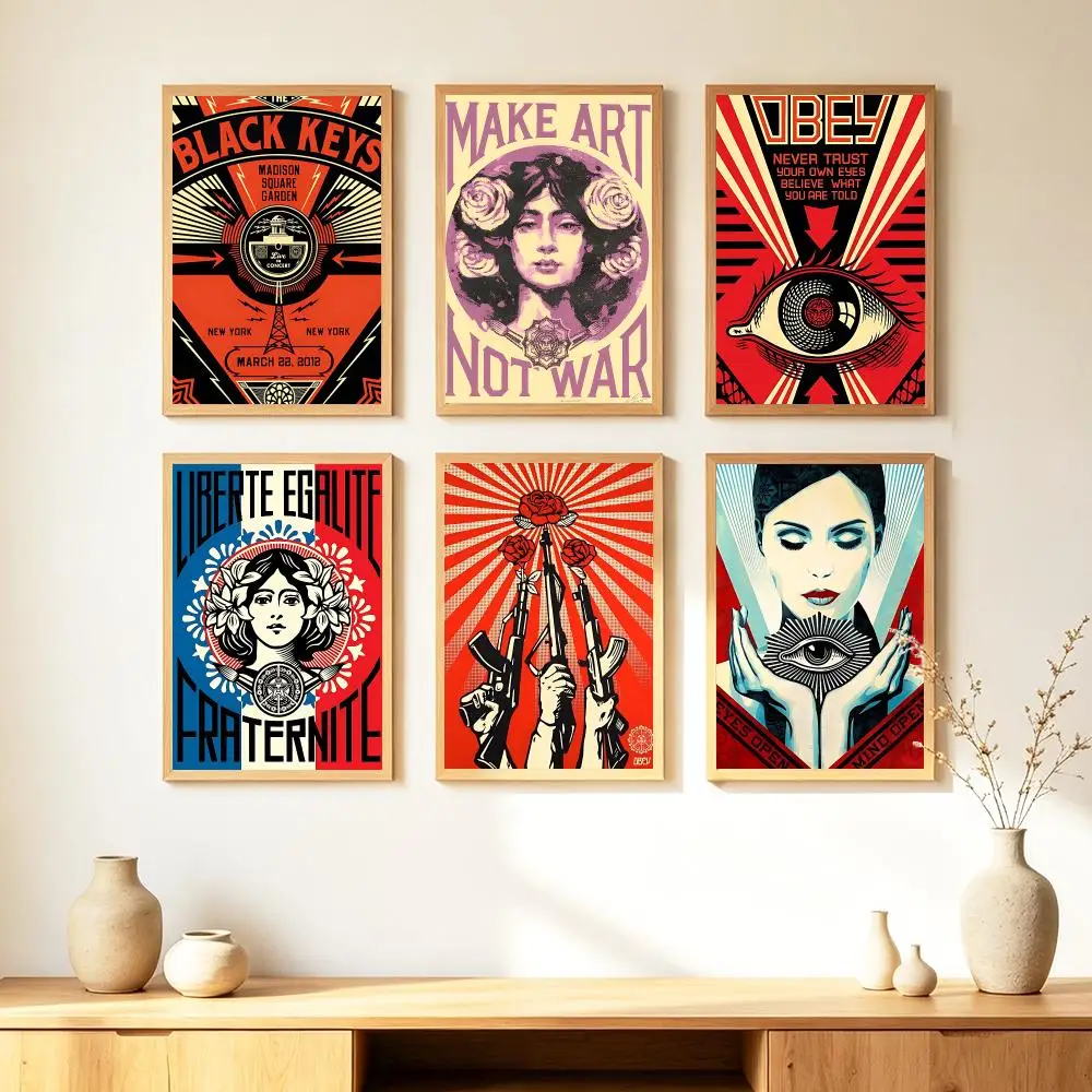 artist Shepard Fairey Poster HD Poster Warm Home Decor Suitable for Bedroom and Living Room Gifts Giving