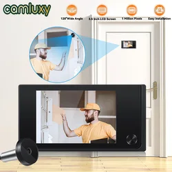 Camluxy-timbre de mirilla de 3,5 pulgadas, cámara Digital con visor de 120 °, LCD, 2 millones de píxeles HD, timbre de puerta de ojo de gato, Monitor para exteriores