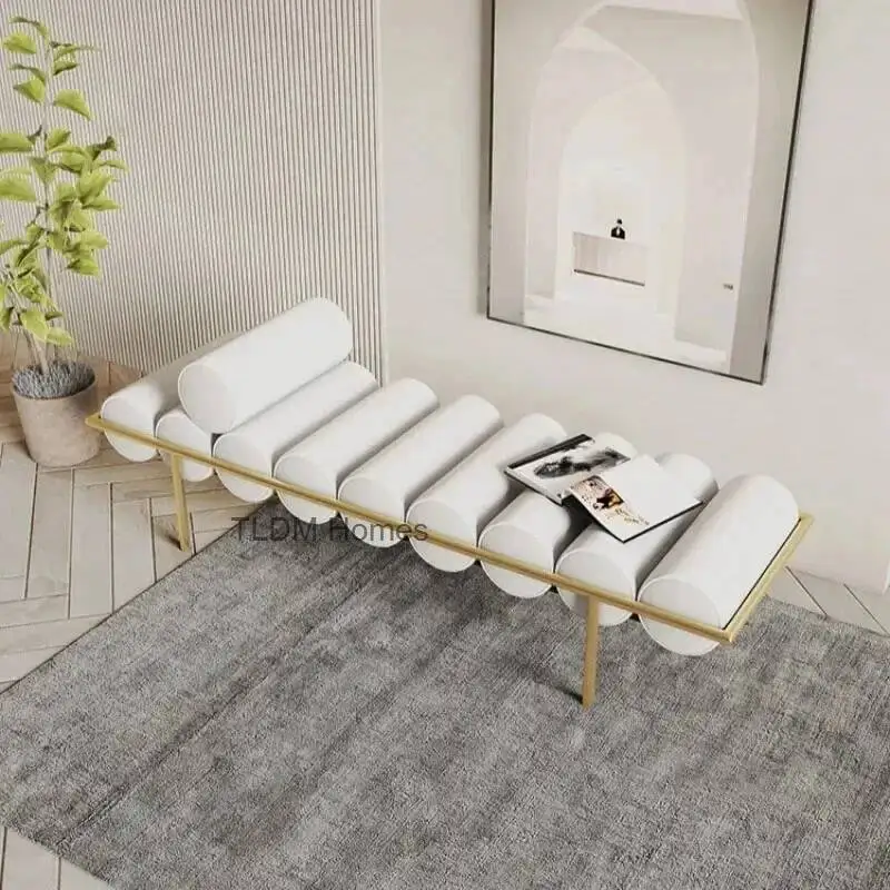 الفاخرة الأحذية تغيير البراز المنزل الحديد المطاوع السرير البراز الإبداعية أثاث غرفة المعيشة أريكة مقعد مصمم العثمانيين j #4