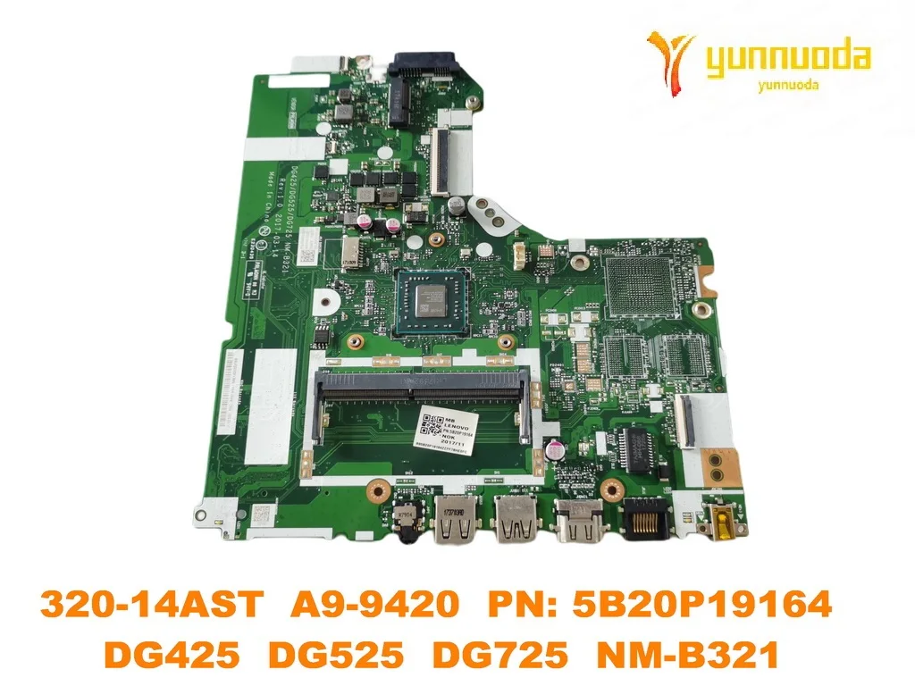 Original for Lenovo IdeaPad 320-14AST Laptop  motherboard A9-9420  PN 5B20P19164  DG425  DG525  DG725  NM-B321 tested good free