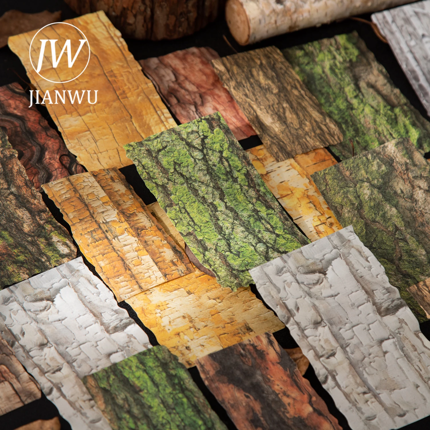 

JIANWU Tree Pattern Marks Series Vintage Texture Landscape Collage Scrapbooking Material Paper Creative Junk Journal Stationery