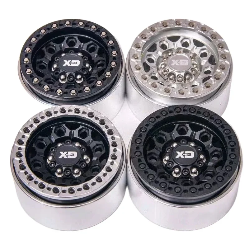 4 stuks 1,9 inch 2,2 inch KMC XD gesimuleerde metalen wielnaven voor 1/10 1/8 RC Crawler auto SCX10 TRX-4 Easy Control Tank 300 LC76 CROSSRC - afbeelding 2