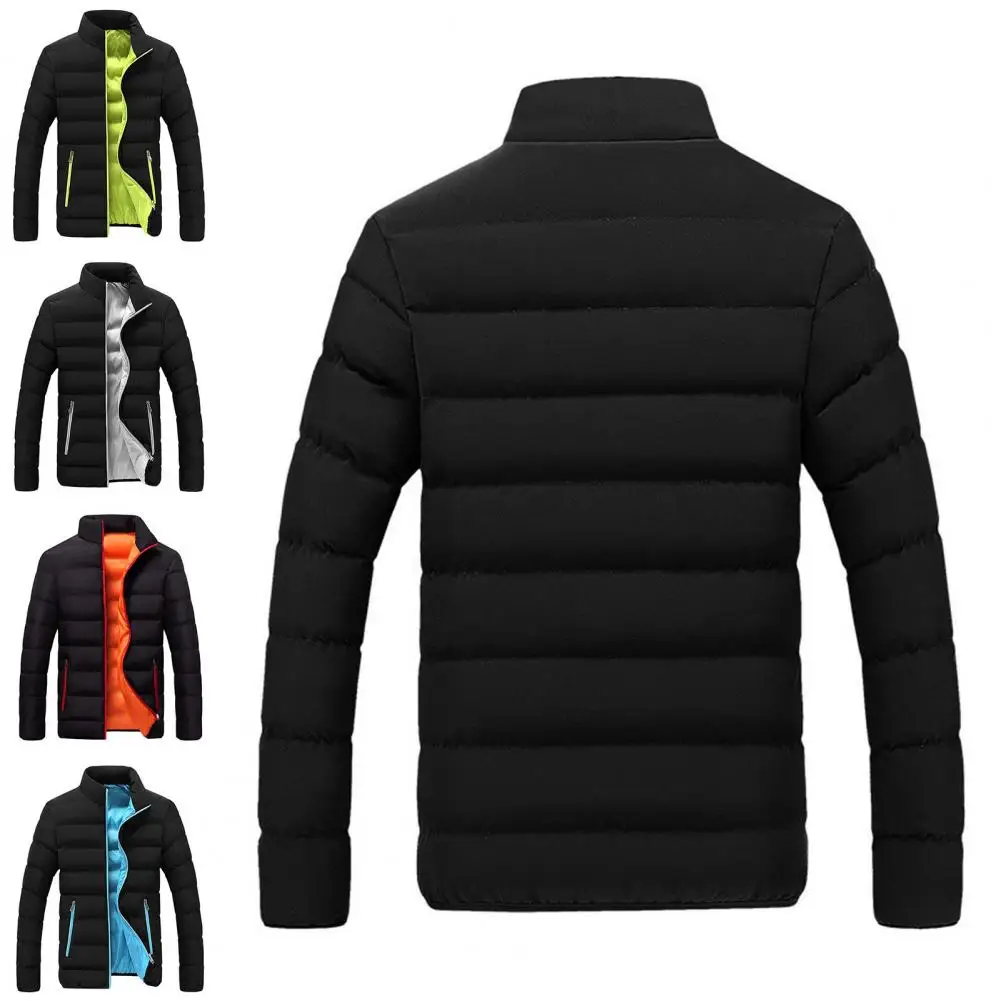 Casaco quebra-vento de bainha elástica masculino, jaqueta de inverno moderna para escritório, cor pura, popular, 4 cores