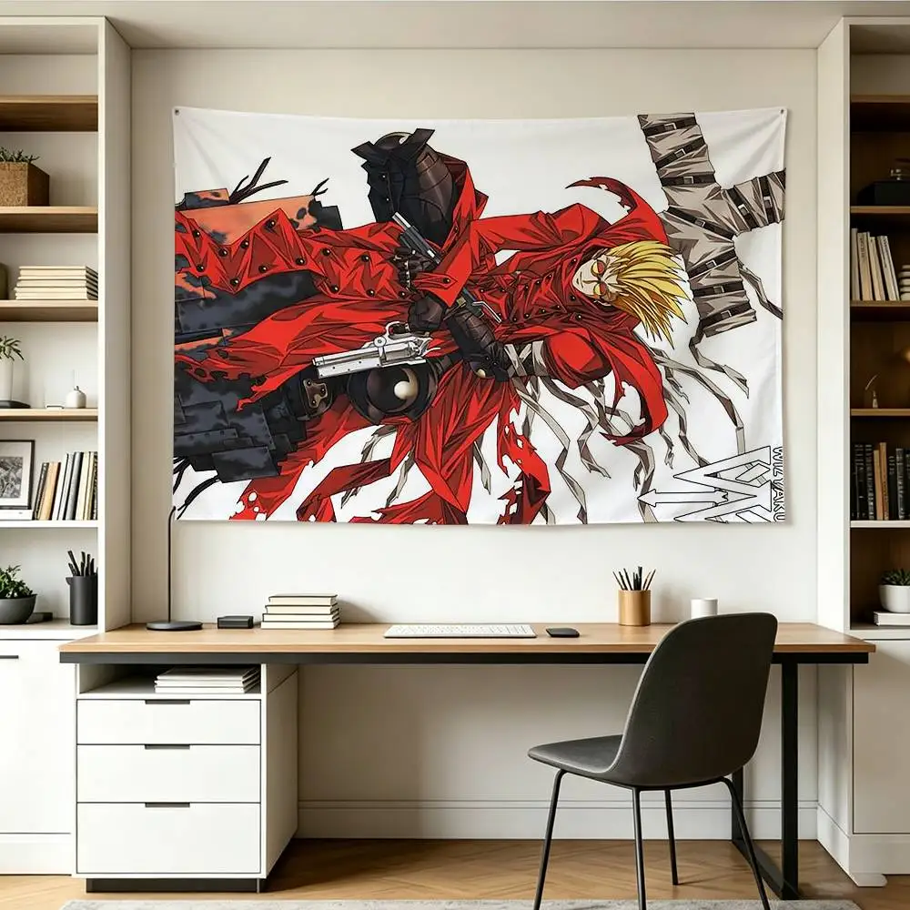 V-Vash the Stampede Flags Wall Hanging Background Art Banner for Bedroom Home Outdoor Decor