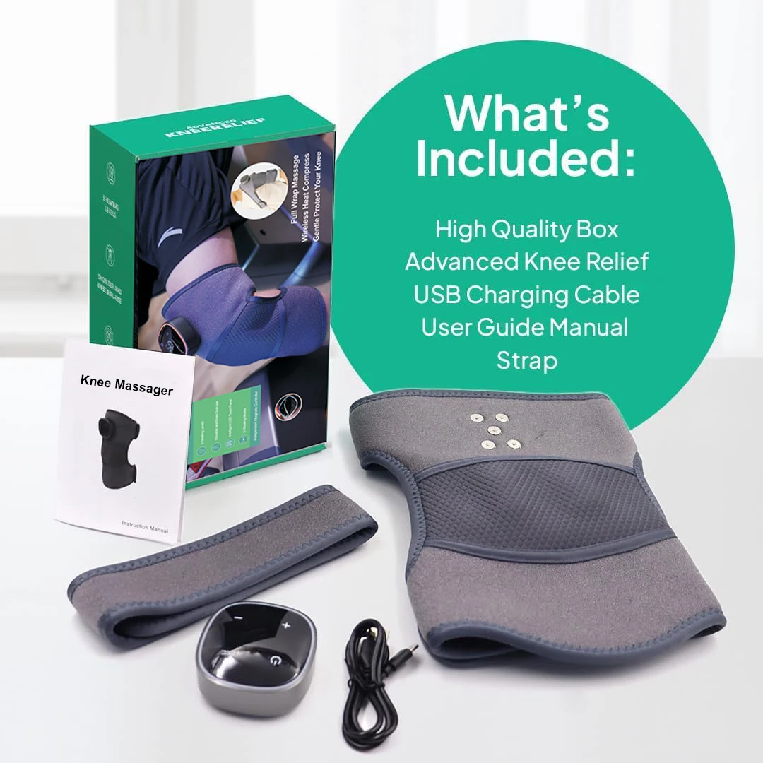Triple Method Soothing Heat Adjustable Knee Wrap Massager with Comfort Relaxation for Everyday Use-Made in China