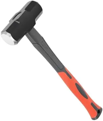 

3lb Sledge Hammer - Heavy Duty Forged Steel Demolition Hammer with Fiberglass Handle