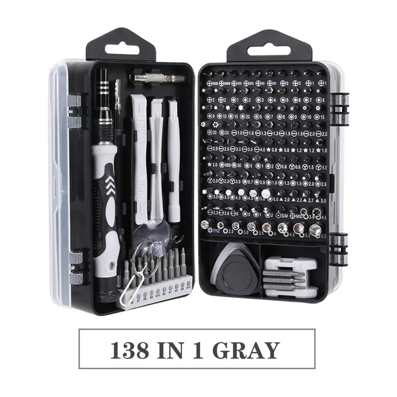Factory Best Seller 138 in 1 Household Screwdriver Sets DIY Repair Tool Kit Multi-functional Screwdriver Kit