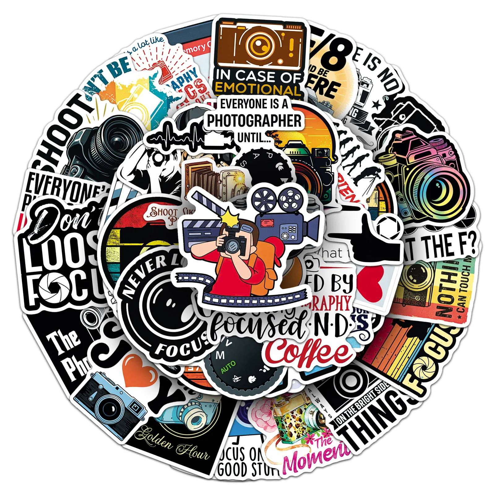 10/50PCS Cameraman Element Cartoon Stickers Photography Graffiti Decoration DIY Notebook Suitcase Phone Guitar Toys Decals