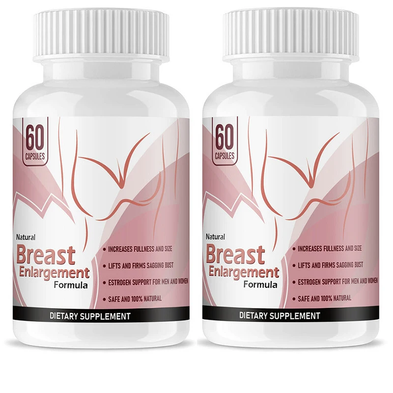 

2 bottles of Breath Enlargemen Capsules to increase fullness and size resulting in larger and fuller breasts