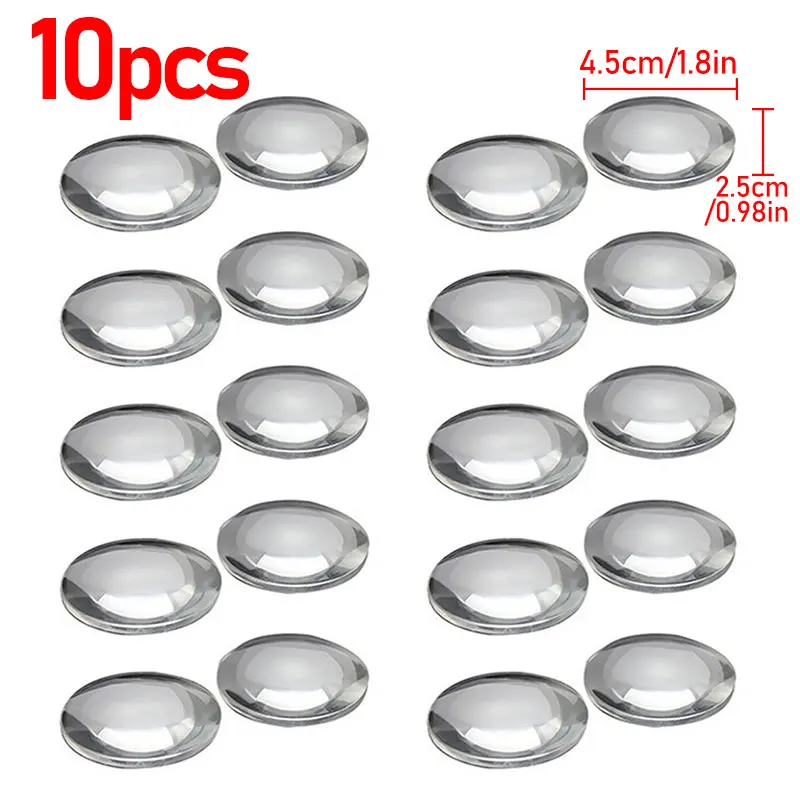 10Pcs/lot 25mm x 45mm BiConvex Lens for Google Cardboard DIY 3D Virtual Reality VR Glasses Ultra Clear Convex Len High Quality