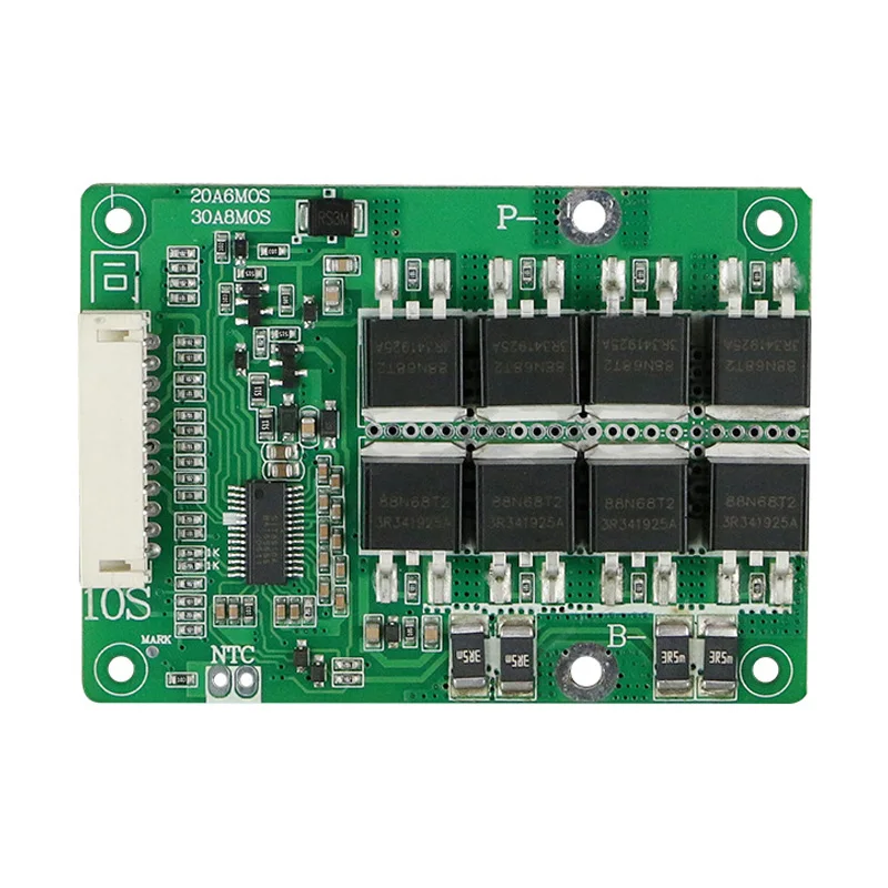 BMS 10S 36V 20A 30A 18650 scheda di carica della batteria al litio equalizzatore bilanciato PCB protezione da cortocircuito porta comune per Escooter