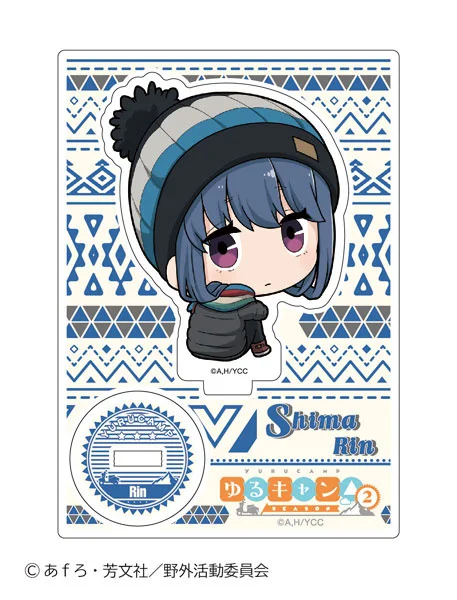 Loen Anime Peripheral Store Yuru Camp△ Shima Rin Inuyama Aoi HD Characters AcrylicStand Desktop Decor Fans Charm Gifts About10cm