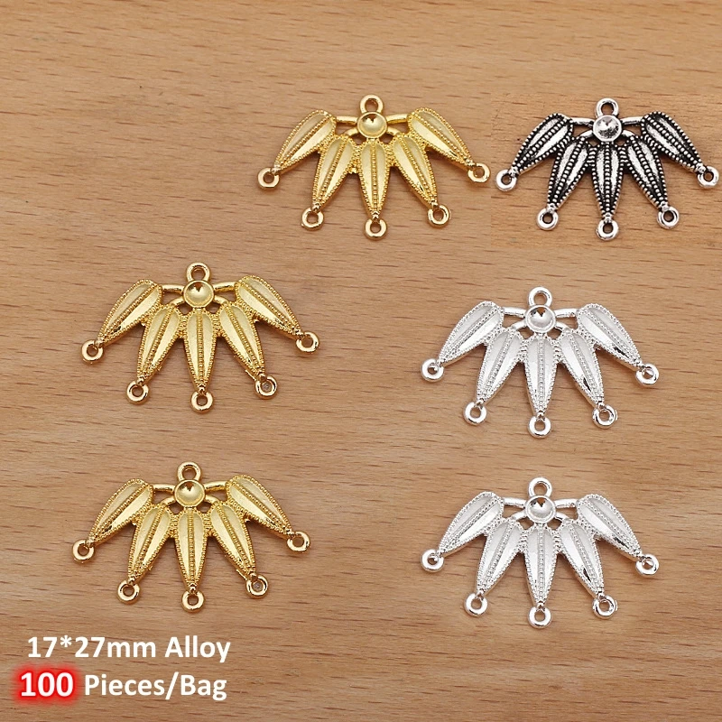 BoYuTe Alloy Pendant Charms Connector with Multi Loops DIY Jewelry Accessories Handmade Materials