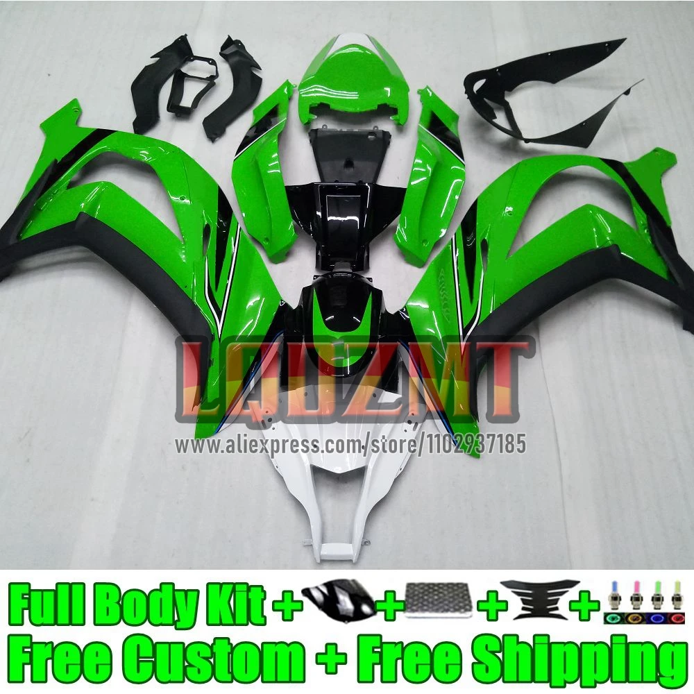 Injection Fairing For KAWASAKI green black NINJA ZX 10R 1000 52No.18 ZX10R 2011 2012 2013 2014 2015 ZX-10R 11 12 13 14 15 Frame