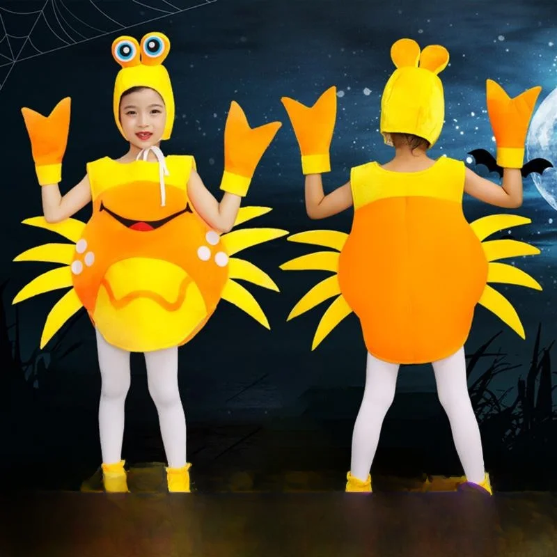 

Children's Small Crab Animal Performance Costume Dance Performance Clothes Boys Girls Halloween National Day Children's Day