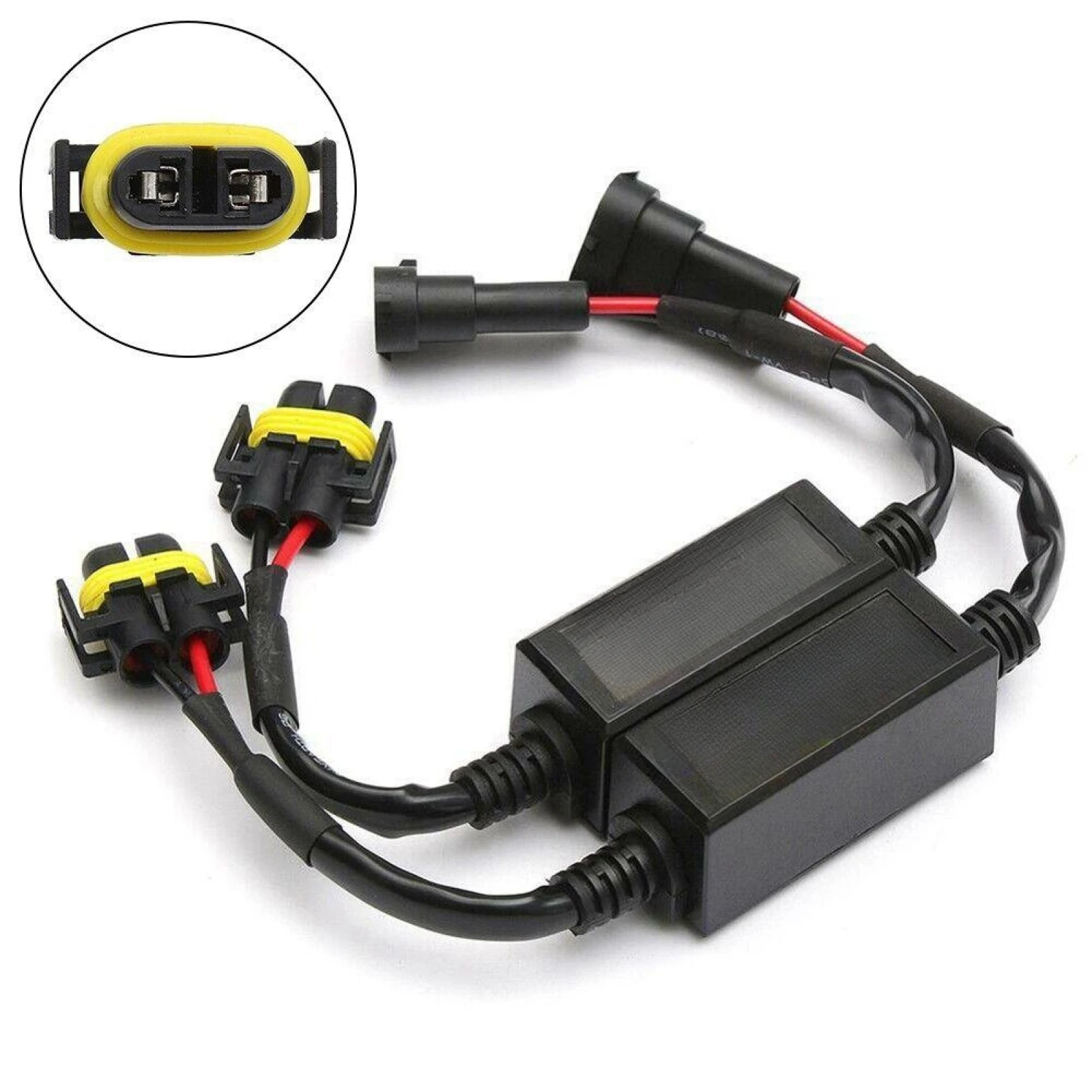 2Pcs LED Canbus Wiring Decoder Adapter Car Headlights Error Free Anti Flicker Resistor H8 H9 H11 Adapter Warning Canceller