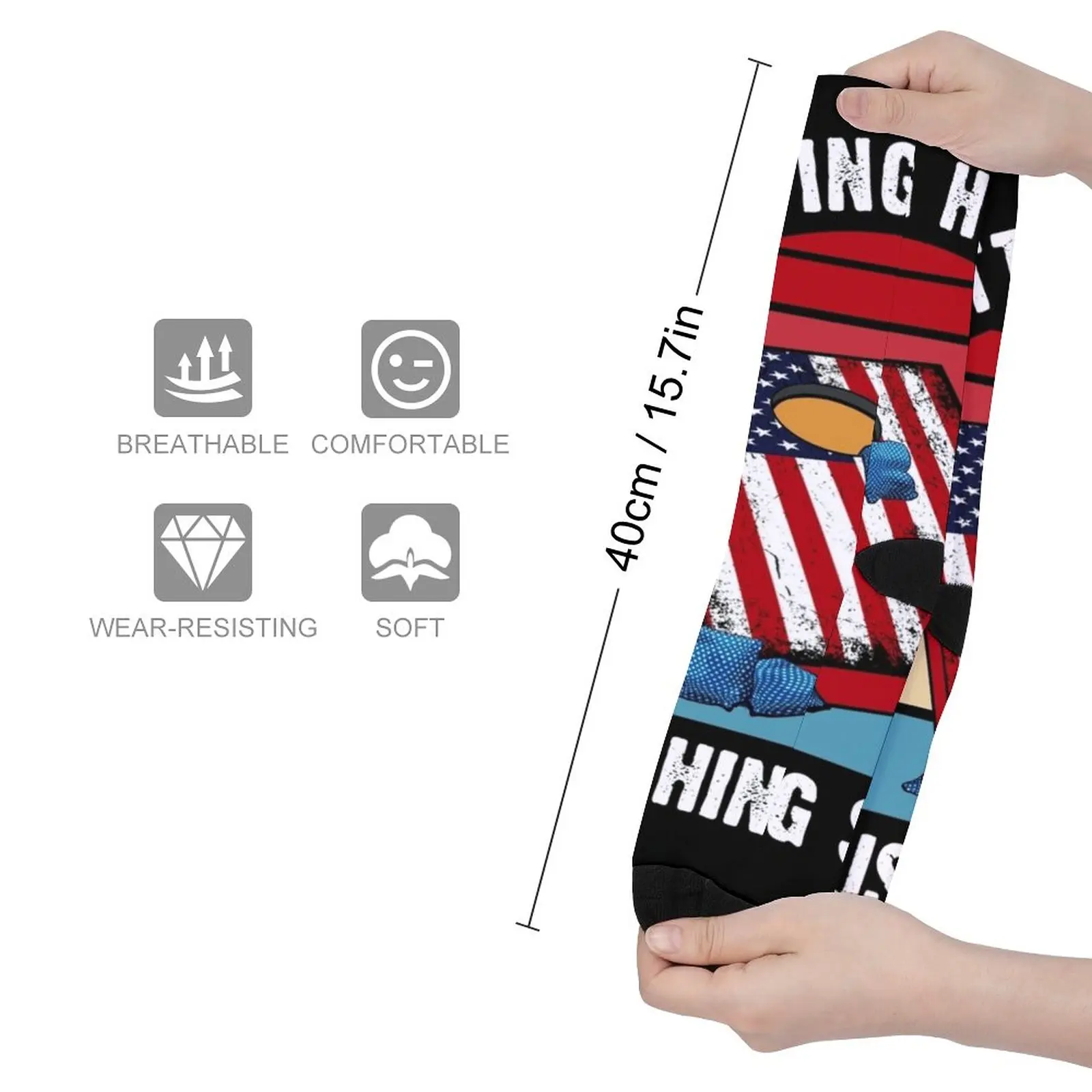 Hitting Holes Crushing Souls Funny Cornhole Lover Socks socks designer brand Women's compression socks