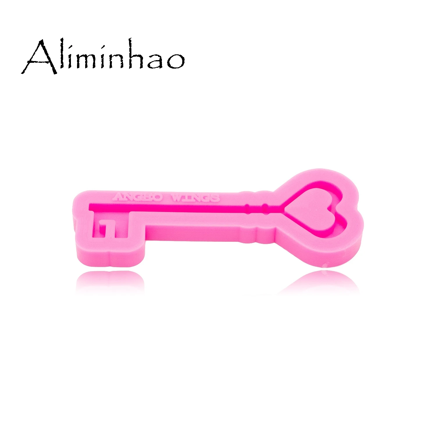 DY0344 Shiny Heart Key mold Silicone Molds DIY resin epoxy keychains Mould for jewelry Key ring pendant decoration