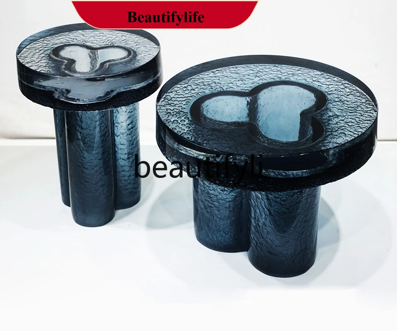 

Living room coffee table household round table splicing combination transparent corner table G1218