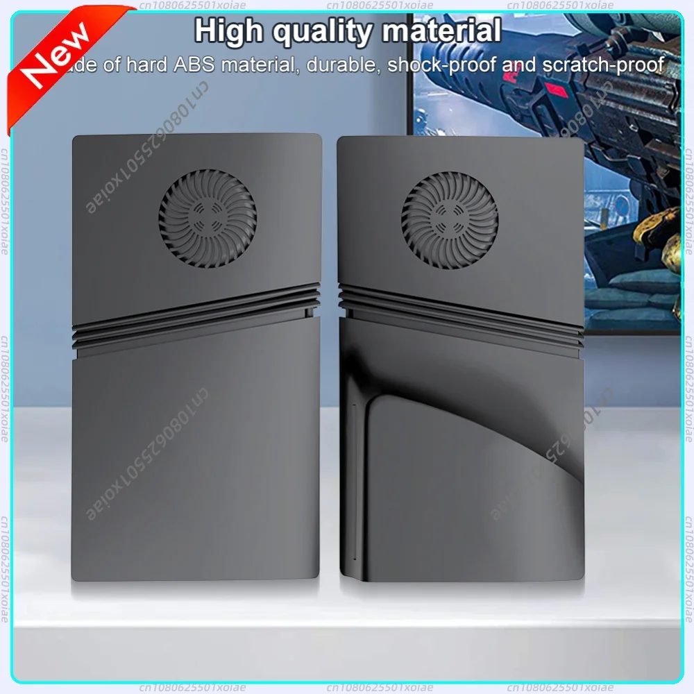 Replacement Faceplate ABS Hard Case Cover Side Plate Shell with Cooling Vent for PS5 Pro Disc/Digital Edition Console