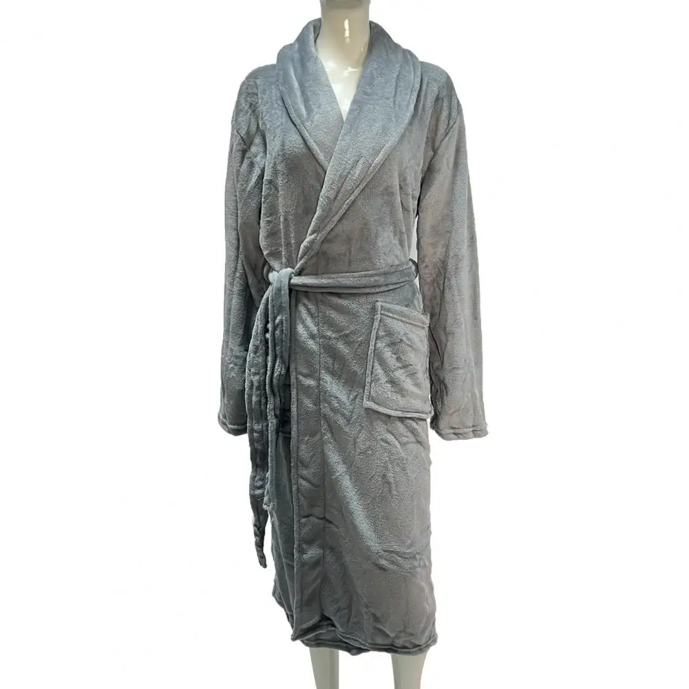 

Women's Flannel Robe Thick Warm Fleece Bathrobe with Pockets Winter Loungewear Soft Plush Long Nightgown Sleepwear