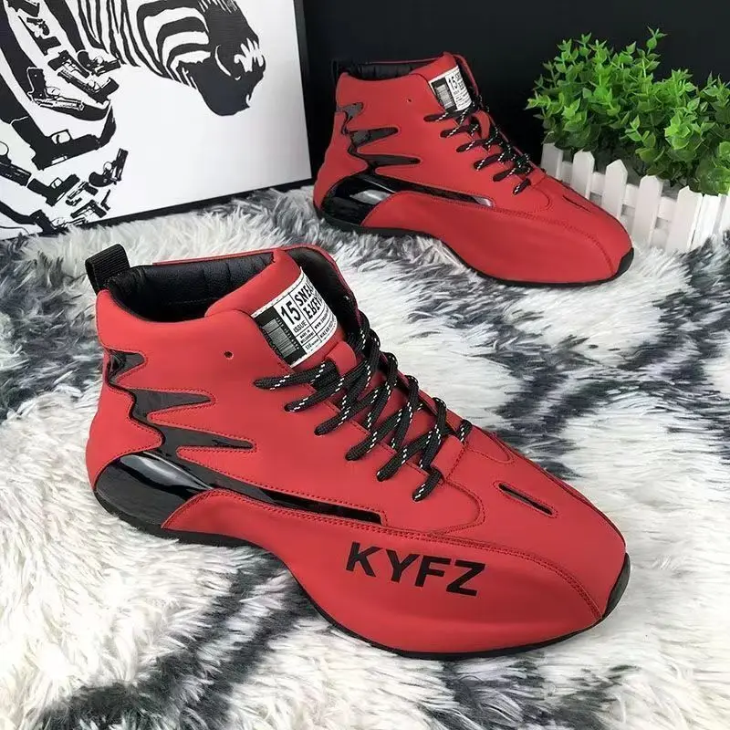 2024 Autumn All-match High-top Trendy Casual Shoes Inner Height Dad Shoes Bag Sole Shoes Men's Shoes