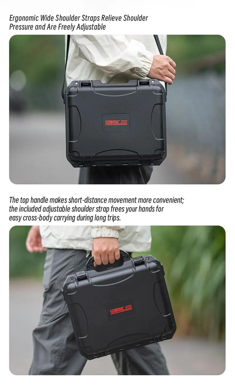 STARTRC PHOTO Hartschalenkoffer für DJI Osmo Action 6 Kamera-Zubehör, wasserdichte, doppelschichtige Reisetasche, schützend – Detail 8