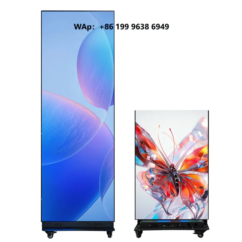 Top Quality Industrial P2.0 Portable  Poster Display Usb Plug Play Moveable Advertising Screen for Healthcare Hospital Lobby