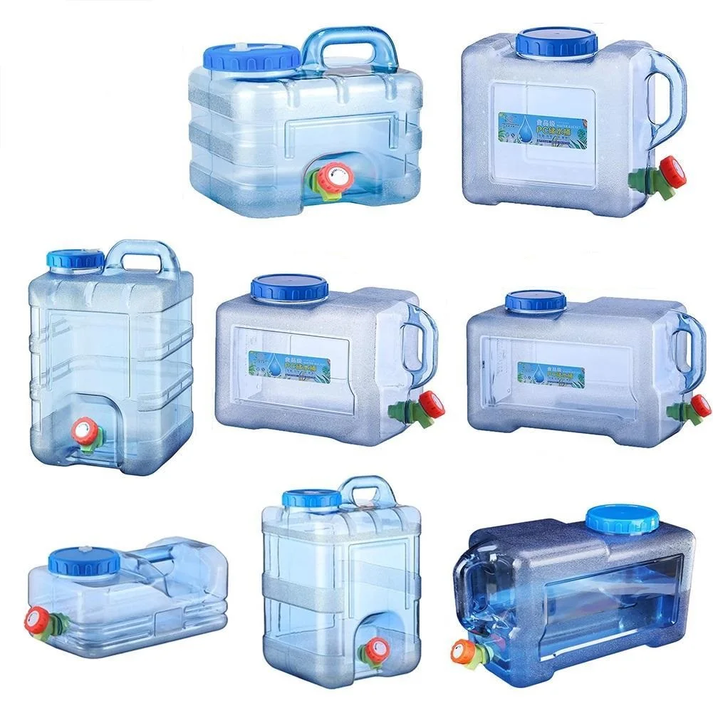 

Вместительный походный резервуар для воды 5/11/20 л, портативная емкость для воды на открытом воздухе, с краном для кемпинга и пикника