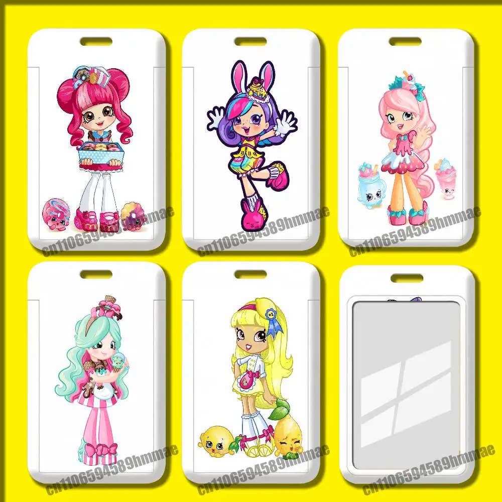 For S-Shopkins Dolls Employee ID Card Holder Office Badge Student Work Bank Credit Holders Hard Case Shell