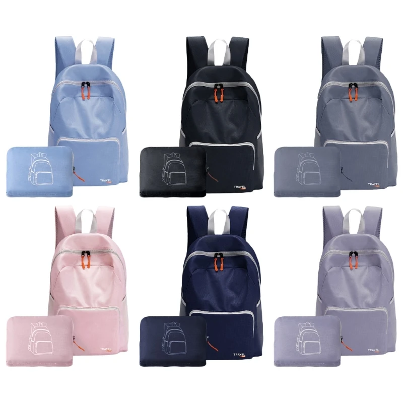 กระเป๋าเป้สะพายหลังน้ำหนักเบา Daypack แบบพับได้แบบพกพาสำหรับการเดินทางและกีฬากลางแจ้ง