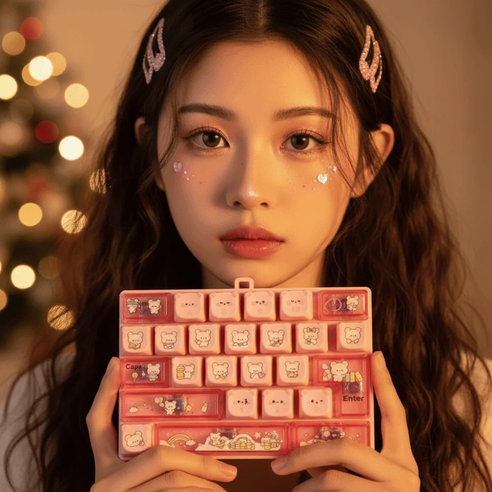 26 Mechanical Keys Keyboard Fidget Smooth Clicky Compact Size Mini Mechanical Keypad Lightweight Durable Plastic