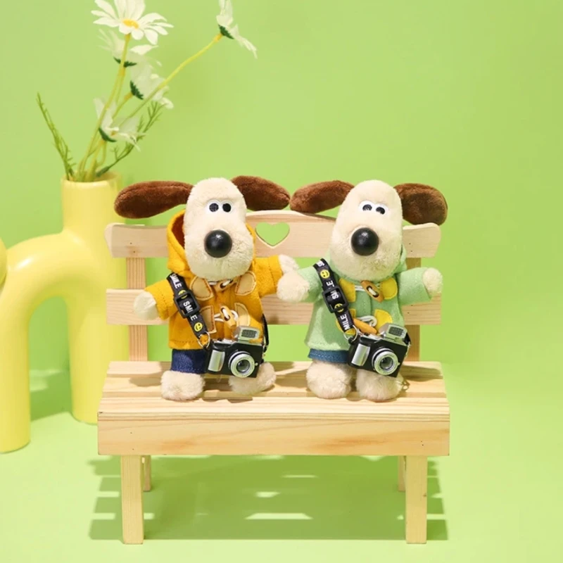 Kawaii جروميت أفخم لعبة والاس قلادة الكرتون الكلاب المفاتيح أنيمي جرو محشوة دمية حقيبة المعلقات الاطفال هدية يمكن تغيير الملابس