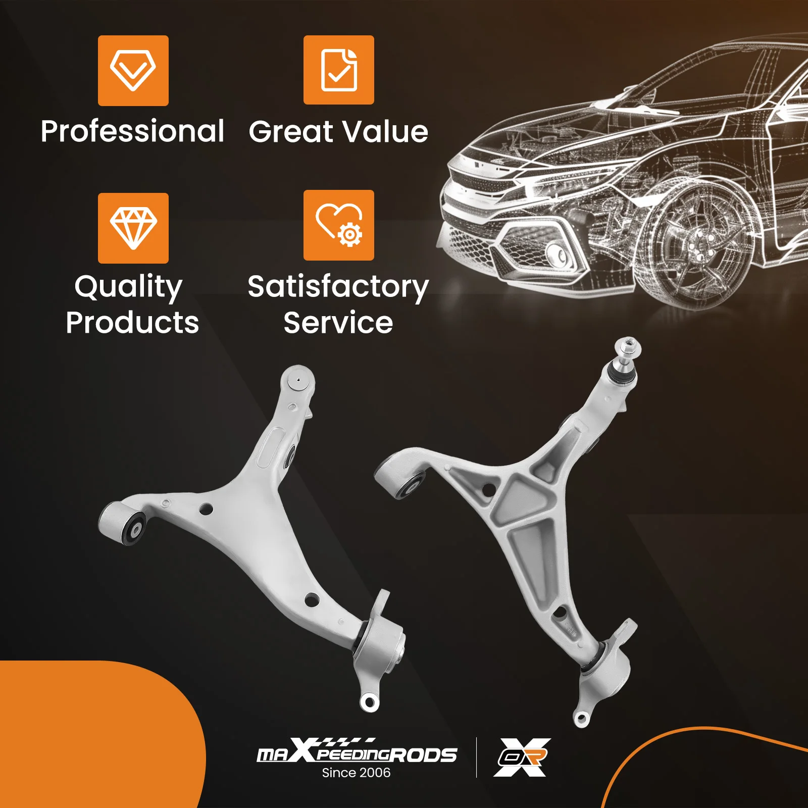 

Комплект передних нижних рычагов подвески для Dodge Durango 2016-2022, артикул 68282729AB