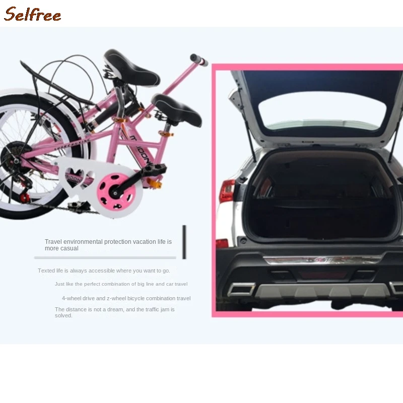 Selfree Parent-child Mother-child Folding Bike 20 Inch Tandem Seat With Child Transport Baby Adult Female Lady Bike Home News